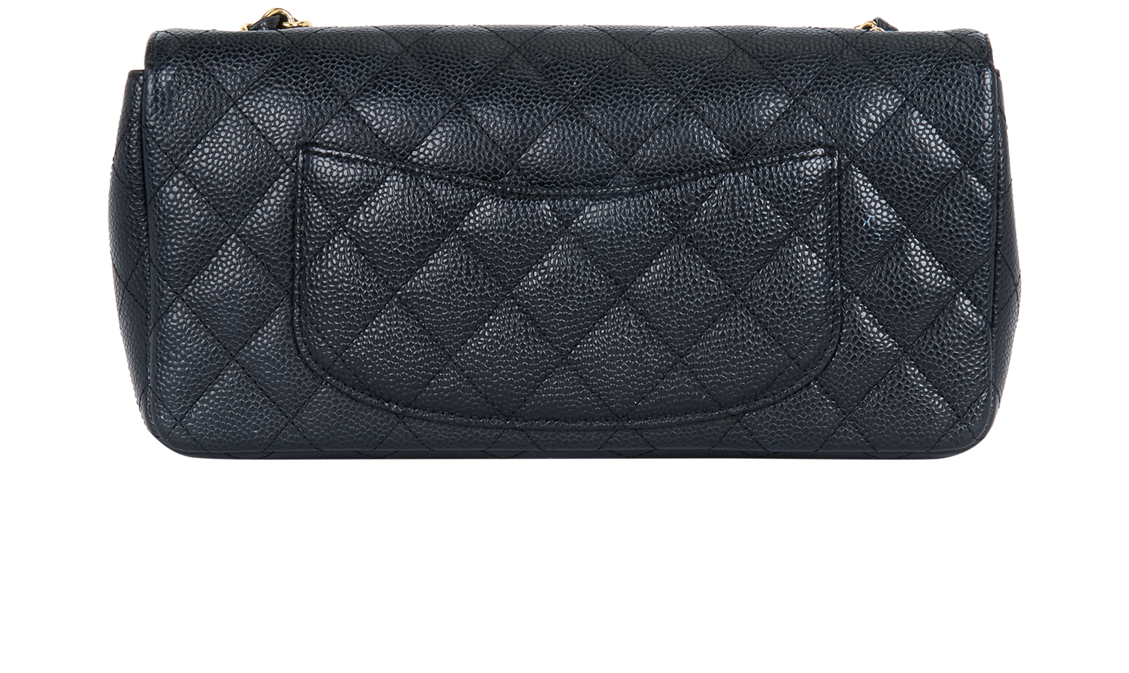 East West Classic Flap, &pound;2,700, Handbags, Black, Caviar Leather, Back view